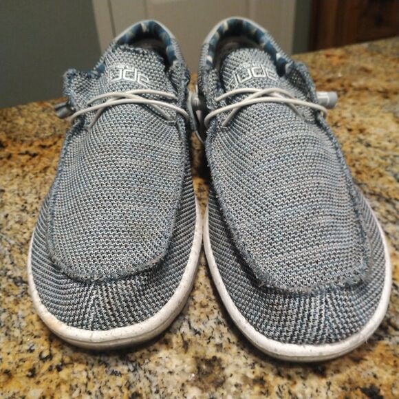 Hey Dude Wally Sox Stitch Ice Gray Green Slip-On Casual Comfort Shoes Mens Sz 14 main image 5